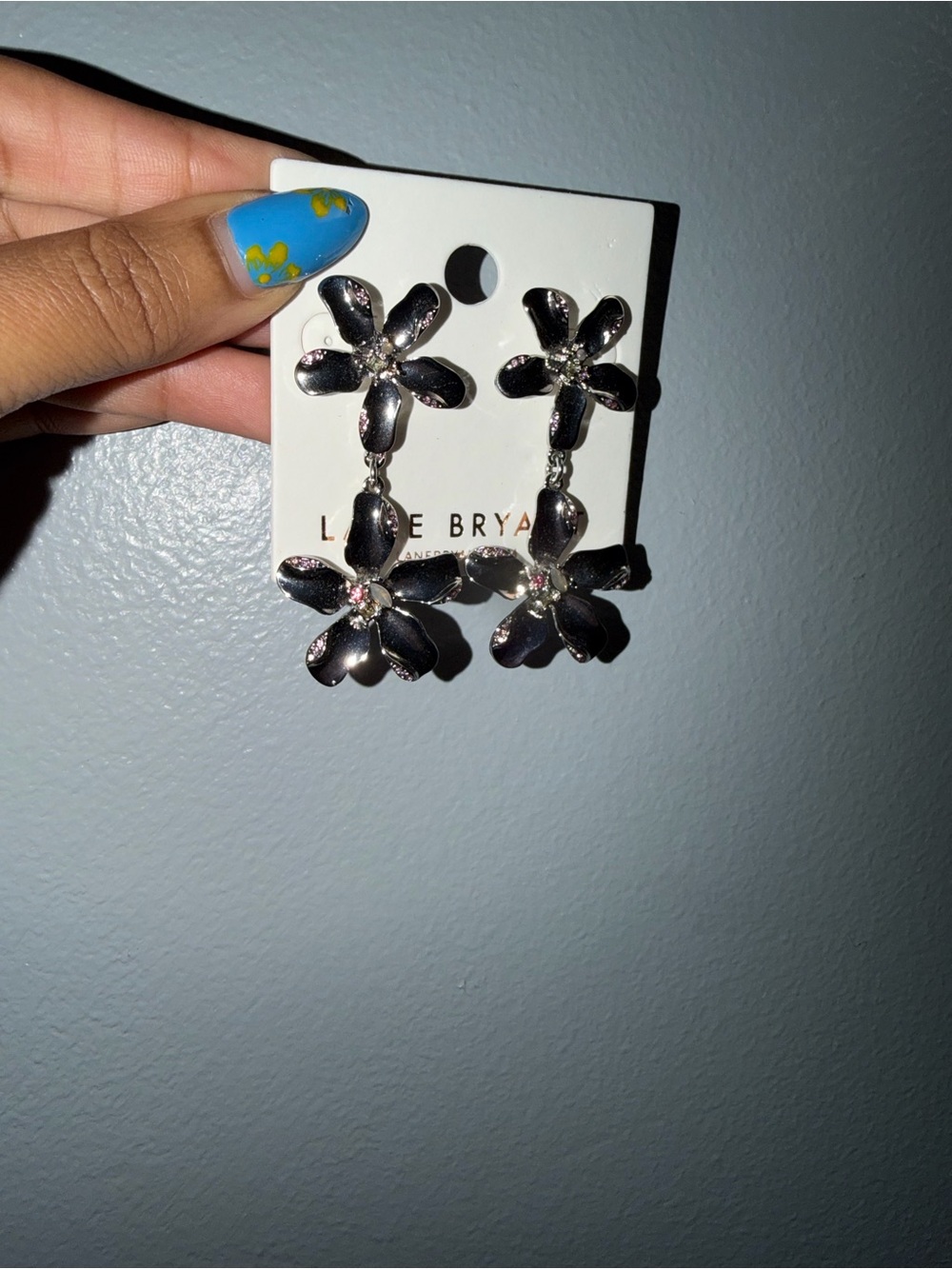 Lane Bryant Silver Floral Drop Earrings - Picture 4 of 6